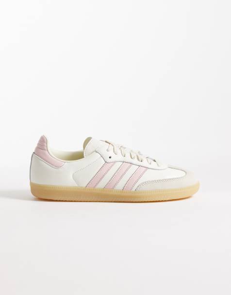 adidas Originals Samba OG sneakers in white and light pink - view 1