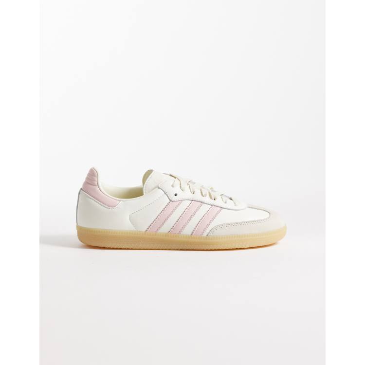 adidas Originals Samba OG sneakers in white and light pink | ASOS
