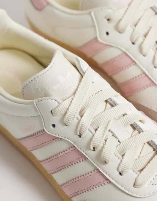 adidas Originals Samba OG sneakers in white and light pink | ASOS