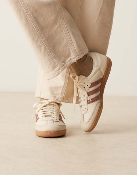 adidas Originals Samba OG sneakers in white and mauve - view 1