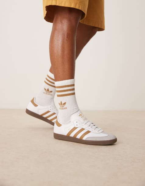 adidas Originals Samba OG sneakers in white and mustard - view 1