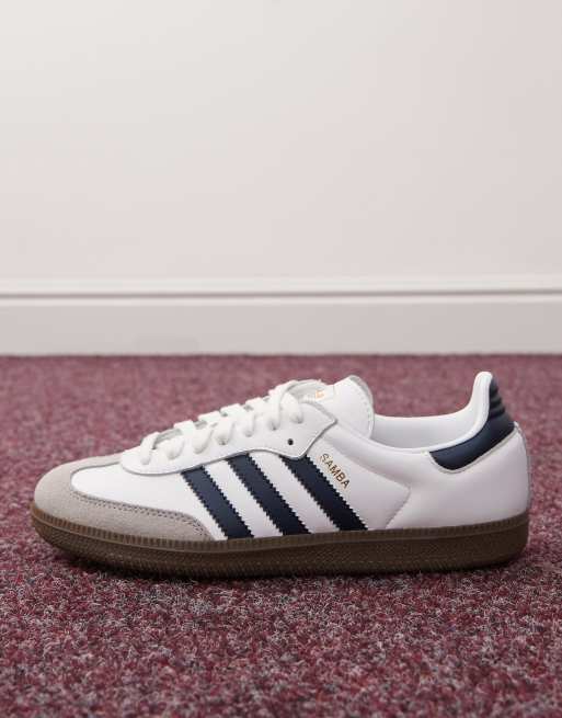 adidas Originals Samba Og sneakers in white and navy | ASOS