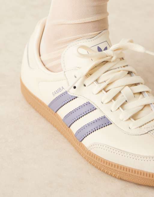 adidas Originals Samba OG sneakers in white and powder blue