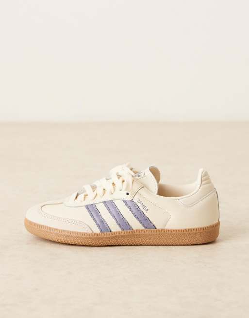 adidas Originals Samba OG sneakers in white and powder blue
