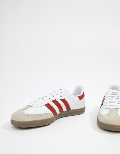 adidas Originals Samba Og Sneakers In White And Red