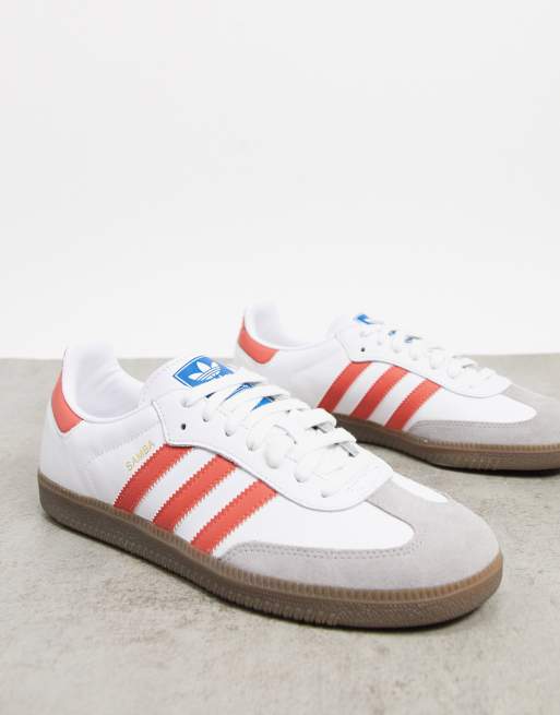 adidas Originals Samba OG sneakers in white with gum sole | ASOS
