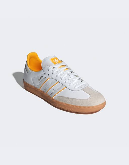 Adidas yellow stripe shoes on sale