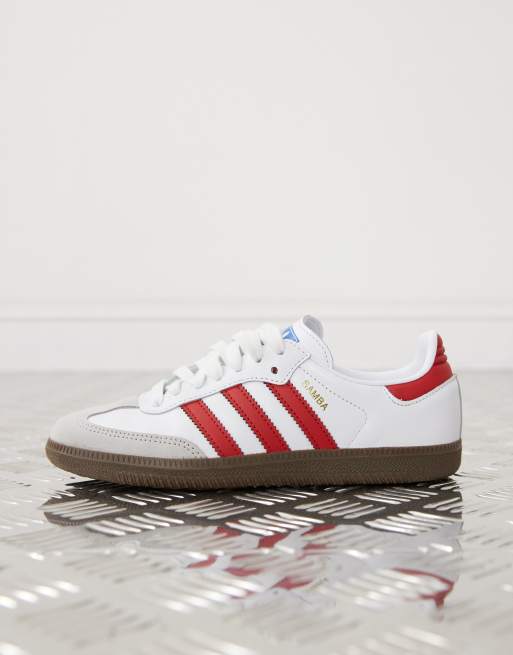 adidas Originals Samba OG Sneakers in wit en rood ASOS