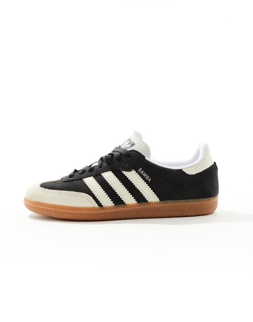 Adidas samba black store suede trainers