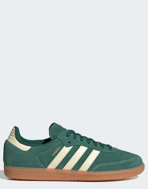 adidas Originals - Samba OG - Sneakers met rubberen zool in groen en wit - view 1