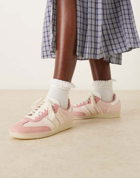 adidas Originals - Samba OG - Sneakers rosa chiaro e bianche con volant - view 1