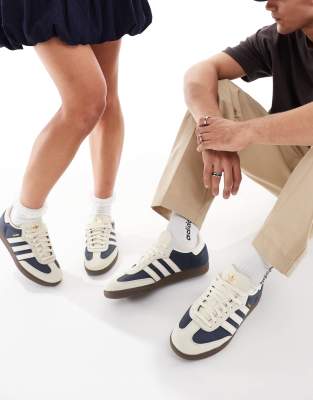Adidas Originals Samba Og Sneakers With Cream Detail In Indigo Blue |  ModeSens