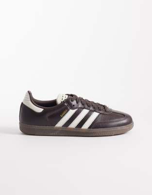 Adidas Originals Samba OG sneakers with crochet detail in dark brown brown 21290₽