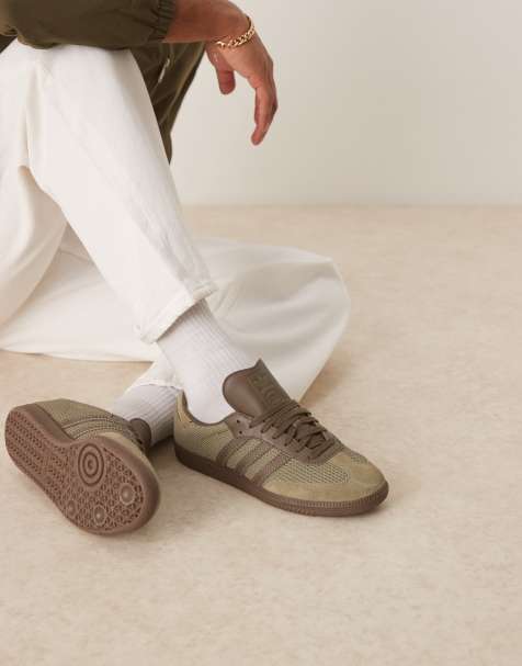 adidas Originals Samba OG sneakers with crochet detailing in brown - view 1