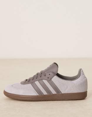 adidas Originals Samba OG sneakers with crochet detailling in purple