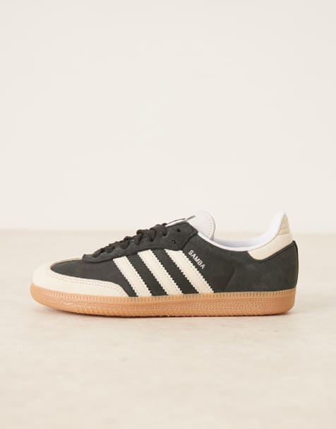 adidas Originals – Samba OG – Svarta och beige sneakers i mocka - view 1