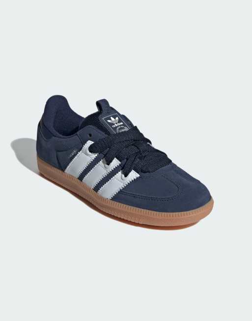 adidas gazelle silver green womens Adidas x CP Company Samba Blue Trainers