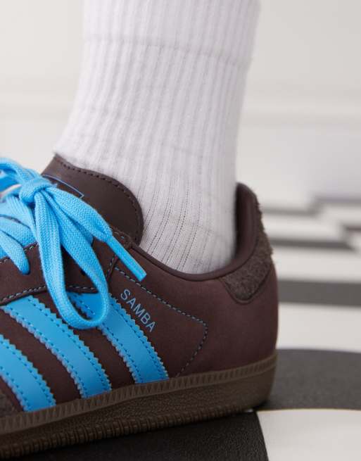 adidas Originals Samba OG trainers in brown and blue