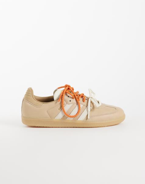 adidas Originals Samba OG trainers in cream and beige with double laces - view 1