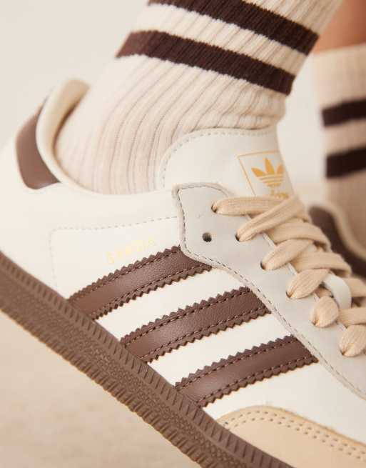adidas Originals Samba OG trainers in cream and brown
