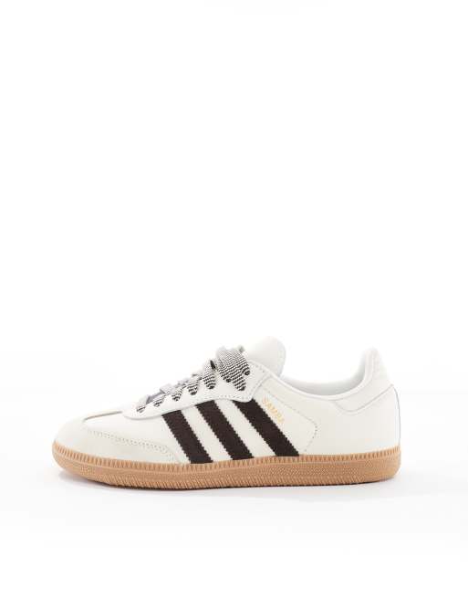 adidas Originals Samba OG trainers in cream and dark brown