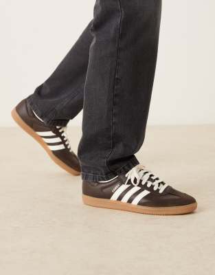  Samba OG trainers in dark brown and white