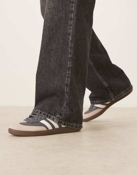 adidas Originals Samba OG trainers in dark grey and white - view 1