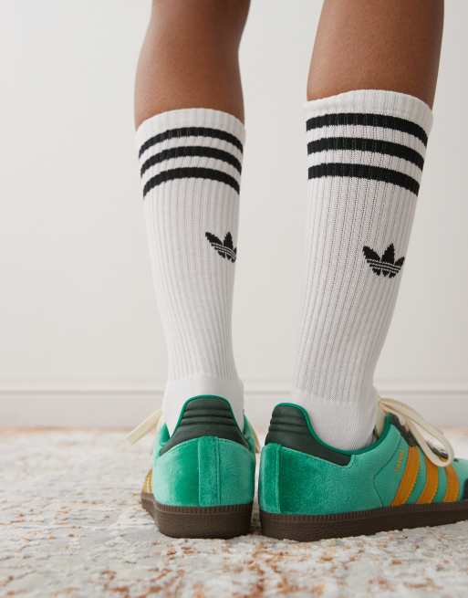 adidas Originals Samba OG trainers in green and yellow | ASOS