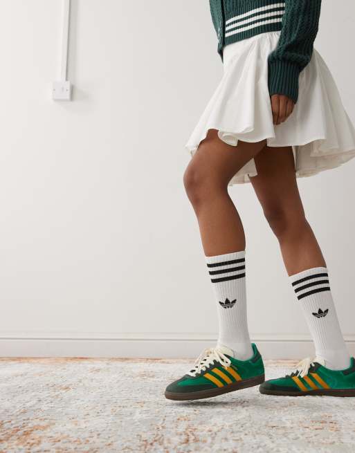 adidas gazelle silver green womens adidas Originals Samba Mn Ftwr White / Green – Très Bien