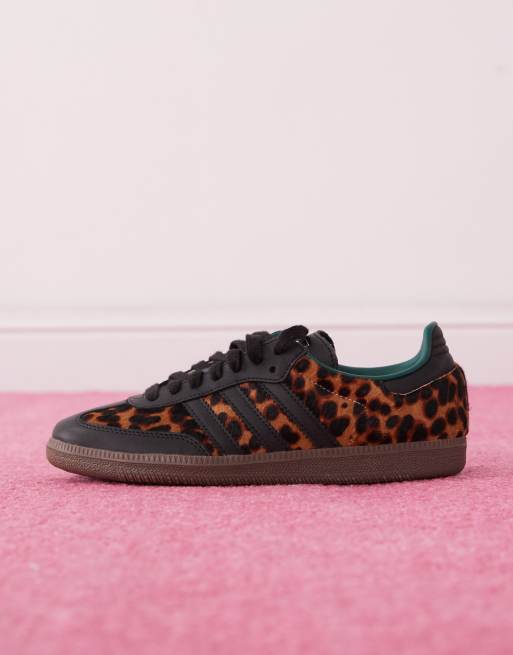 adidas Originals Samba OG trainers in leopard print and black