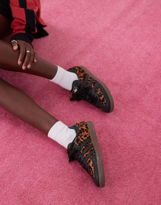 adidas Originals Samba OG trainers in leopard print and black