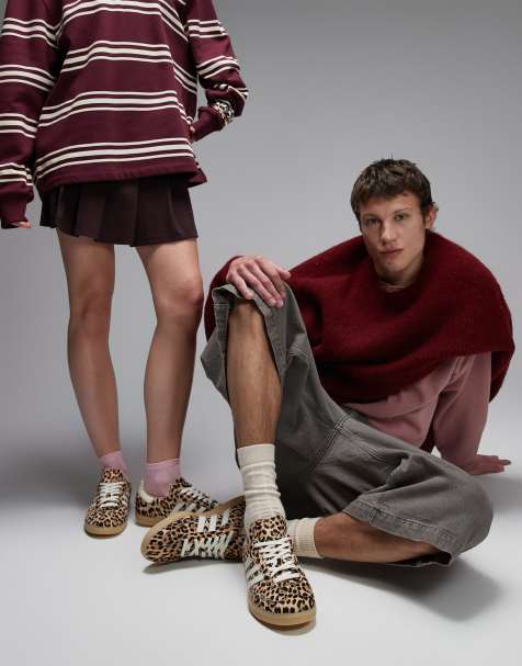 adidas Originals Samba OG trainers in leopard print with gum sole - view 1