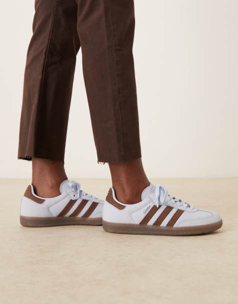 adidas Originals Samba OG trainers in light blue and brown - view 1