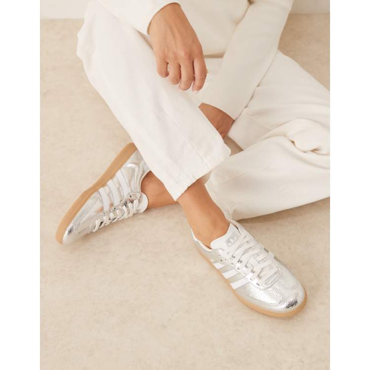 adidas Originals Samba OG trainers in metallic silver | ASOS