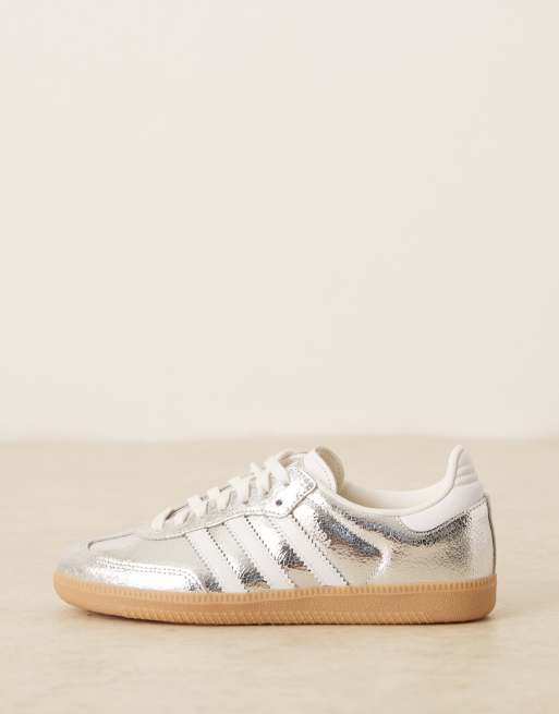 adidas Originals Samba OG trainers in metallic silver