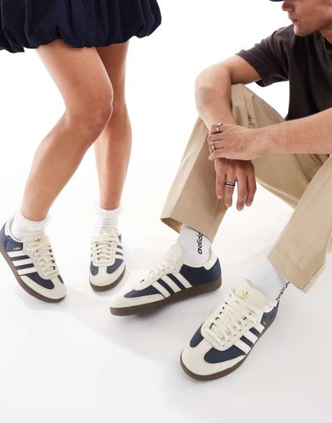 adidas Originals Samba OG trainers in navy and cream - view 1