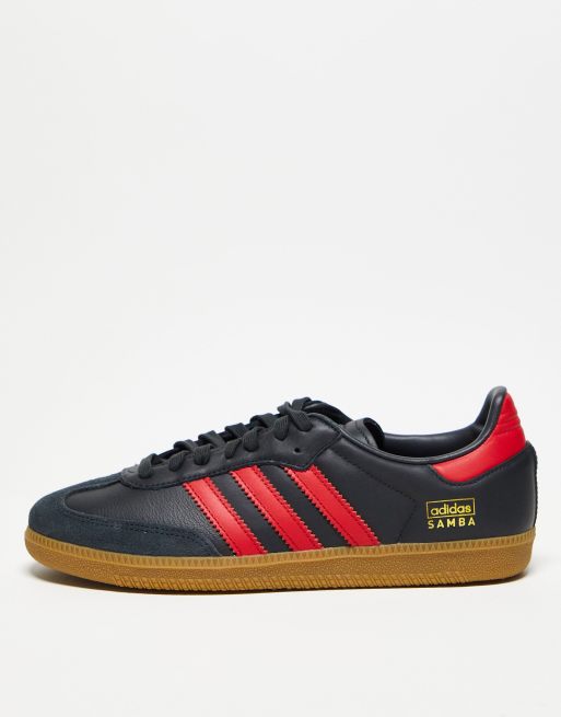 Red adidas samba clearance trainers