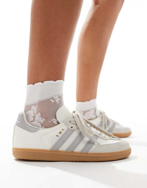 adidas Originals Samba OG trainers in off white and grey - view 1