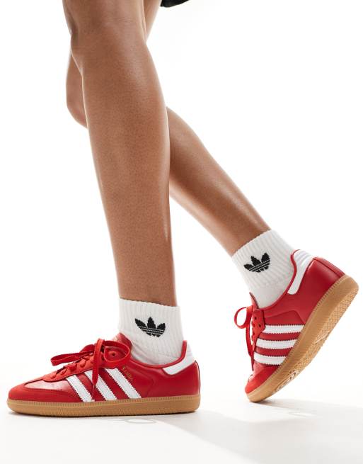 adidas Originals Samba OG trainers in red ASOS