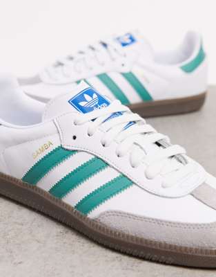 adidas samba green and white