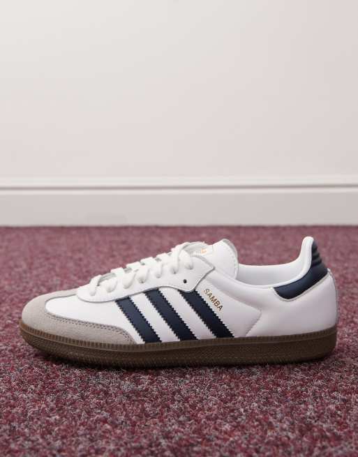 adidas Originals Samba OG trainers in white and navy