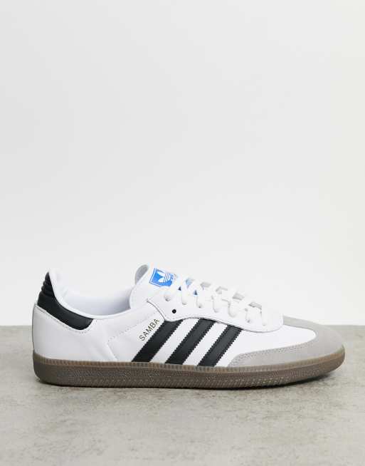 adidas Originals Samba OG trainers in white with gum sole | ASOS