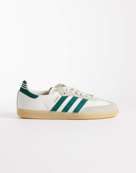 adidas Originals – Samba OG – Vita och gröna sneakers - view 1
