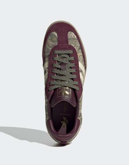 adidas Originals – Samba OG x Liberty London – Sneaker in Kastanienbraun und Olivgrün, 2 von 4