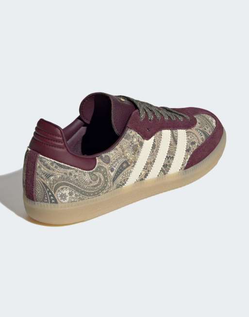 adidas Originals – Samba OG x Liberty London – Sneaker in Kastanienbraun und Olivgrün, 3 von 4