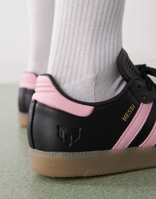 adidas Originals Samba OG X Messi sneakers in black and pink