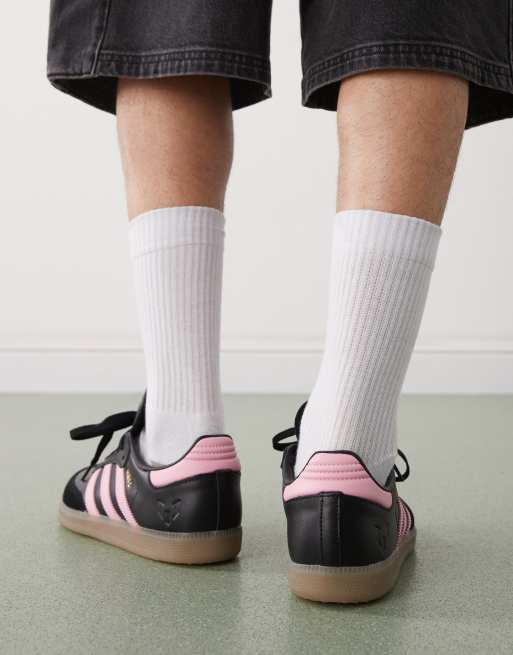 adidas Originals Samba OG X Messi sneakers in black and pink