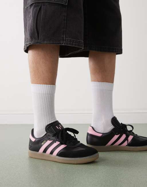 adidas Originals Samba OG X Messi sneakers in black and pink