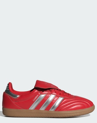 adidas Originals – Samba – Röda och silverfärgade skor | ASOS