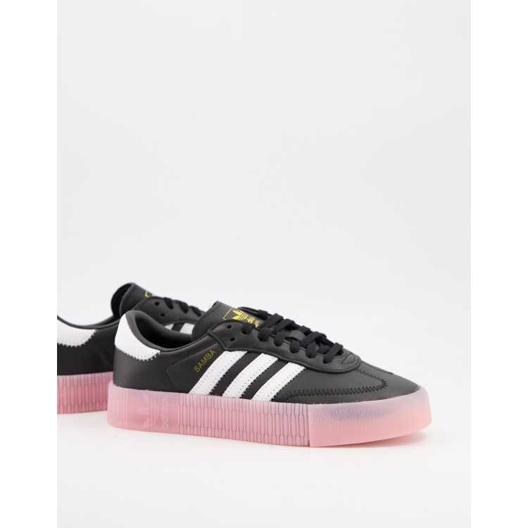 Adidas originals sambarose black trainers best sale